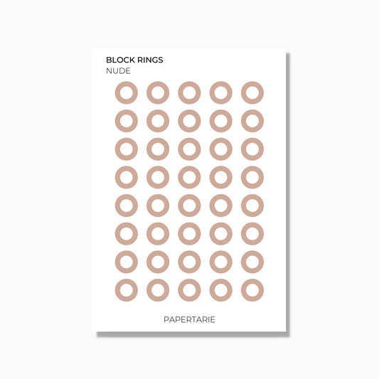 Medium Block Rings | Shape Stickers | Transparent | Matte | Glossy | Standard Size | Options