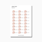 Drop Text Stickers | Custom | Typographic | Five Fonts | Transparent Matte | 12 Colours | Standard Size
