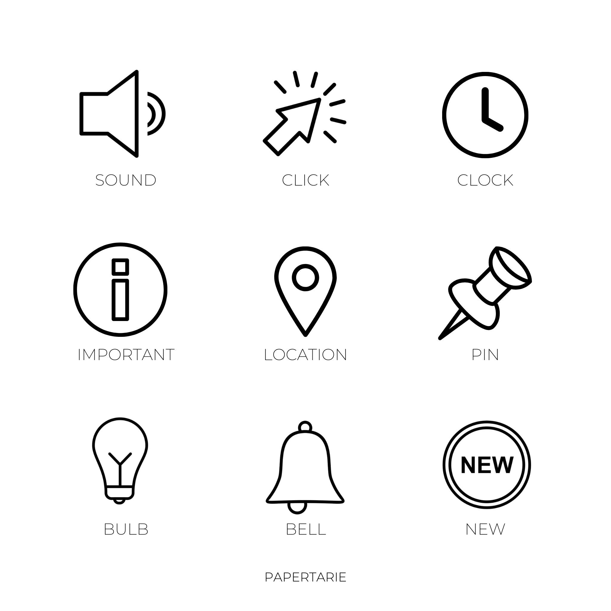 Micro Icon Stickers | Micro Icons | 36 Options | Transparent | Matte | Glossy | Minimal | Planner Stickers | Hobonichi