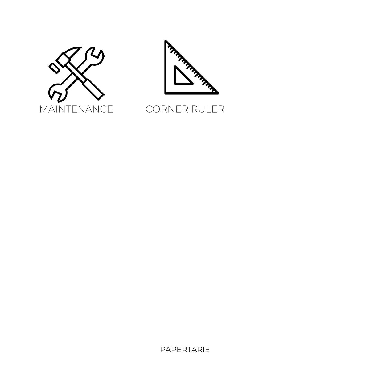 Mini Tool Icon Stickers | Mini Icons | 11 Options | Transparent | Matte | Glossy | Minimal | Hobonichi | Planner Stickers