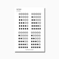 Star Rating Stickers | Star Stickers | 6 Options | Transparent Matte | Standard Size | Planner Stickers