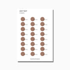 Dot Text Stickers | Custom | Typographic | Five Fonts | Transparent Matte | 12 Colours | Standard Size