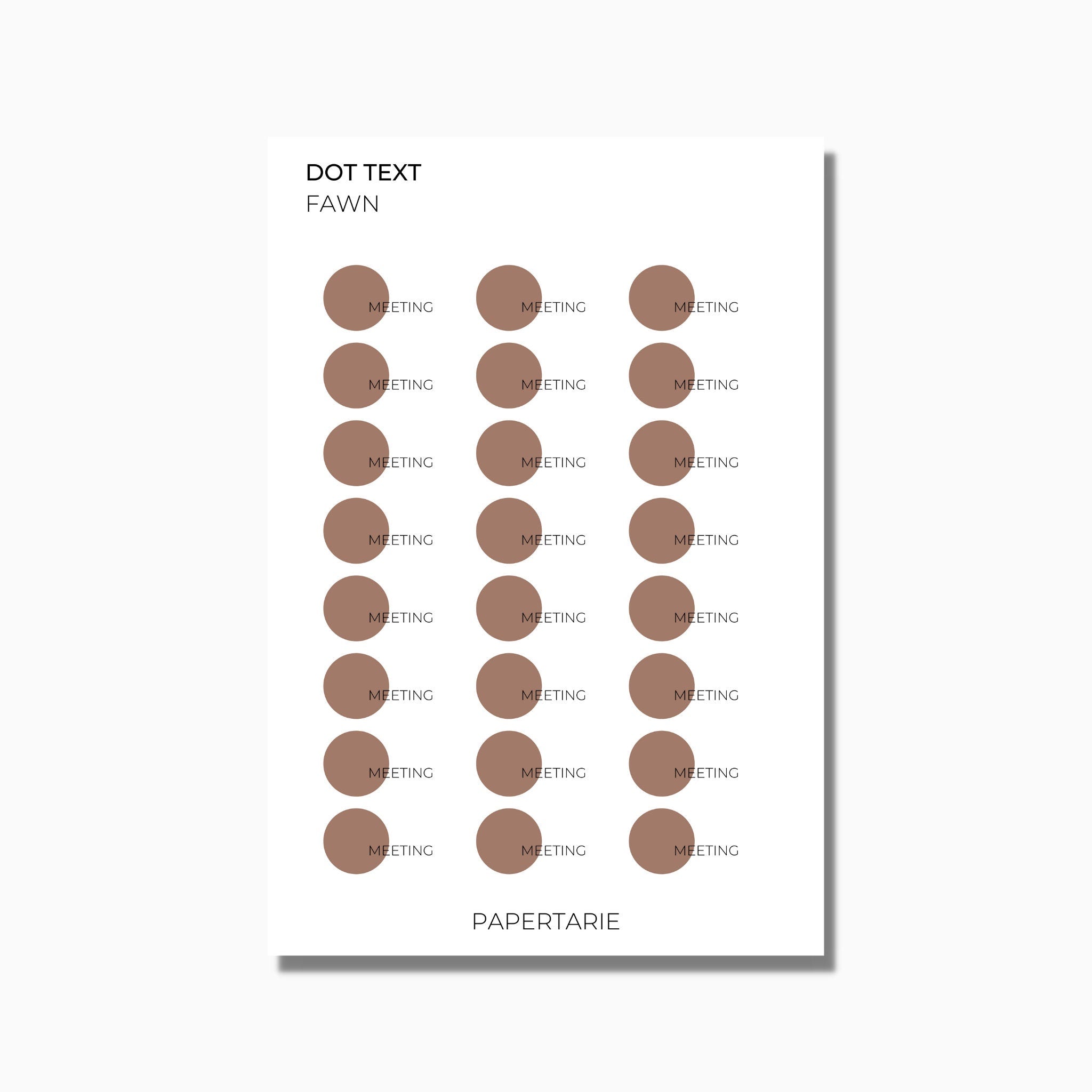 Dot Text Stickers | Custom | Typographic | Five Fonts | Transparent Matte | 12 Colours | Standard Size