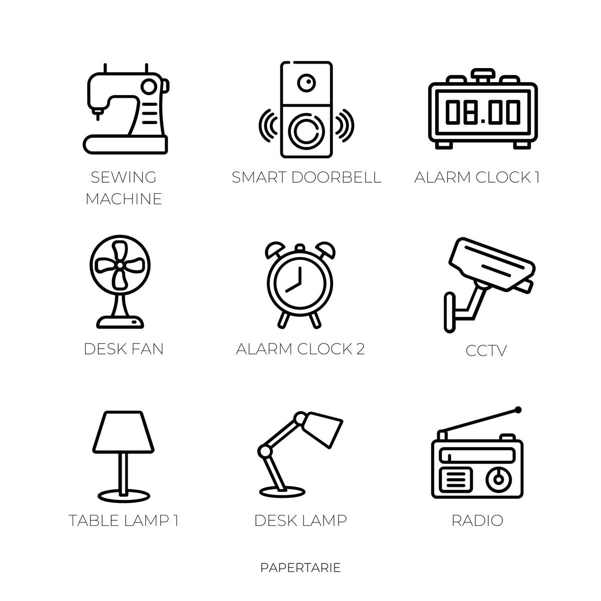 Mini Home Icon Stickers | Mini Icons | 27 Options | Transparent | Matte | Glossy | Minimal | Two Sizes | Planner Stickers | Hobonichi