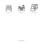 Mini Office & Admin Stickers | Mini Icons | 21 Options | Transparent | Matte | Glossy | Minimal | Hobonichi | Planner Stickers