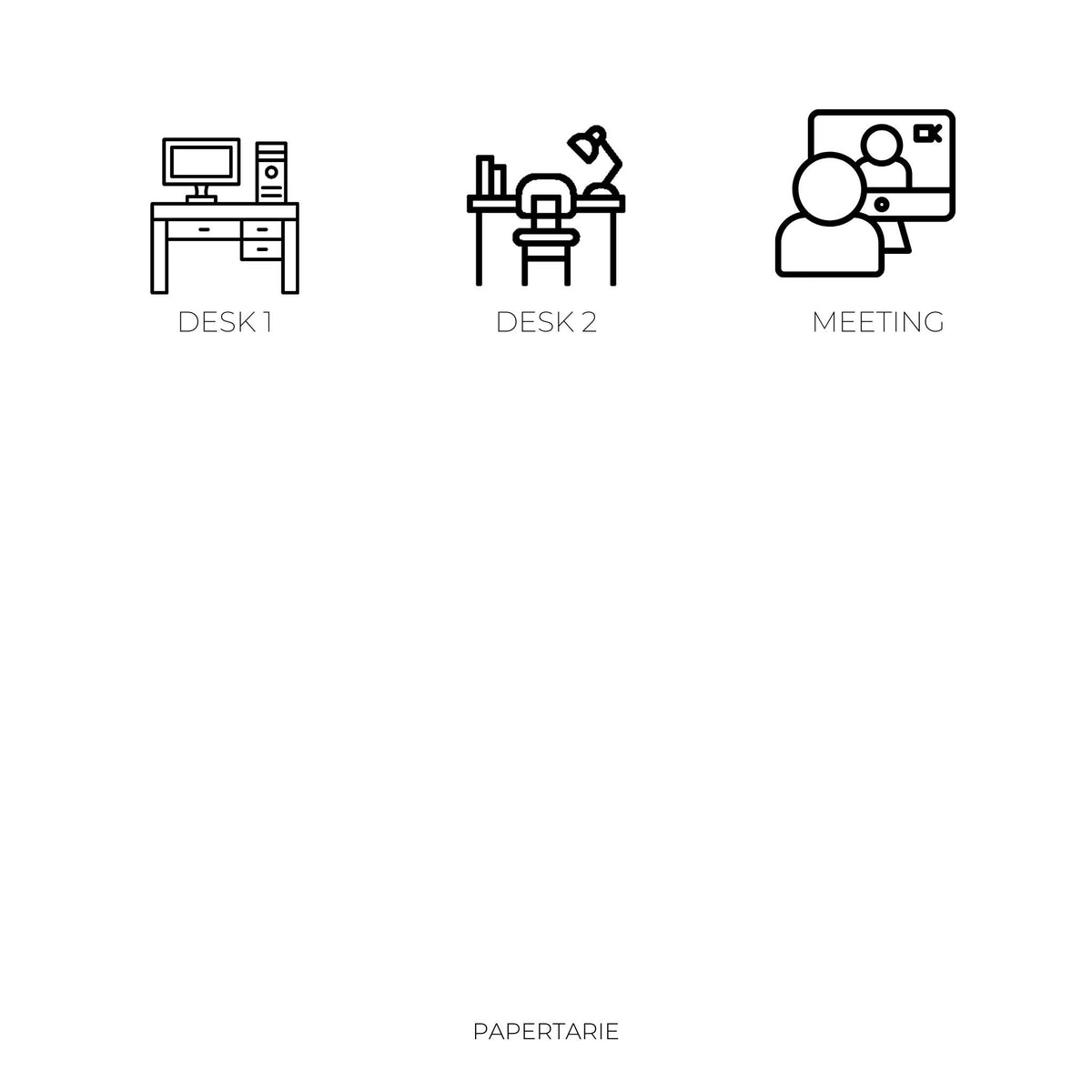 Office & Admin Options | Mini Icon Stickers | 21 Options | Transparent Matte | Minimal | Credit Card | Planner Stickers