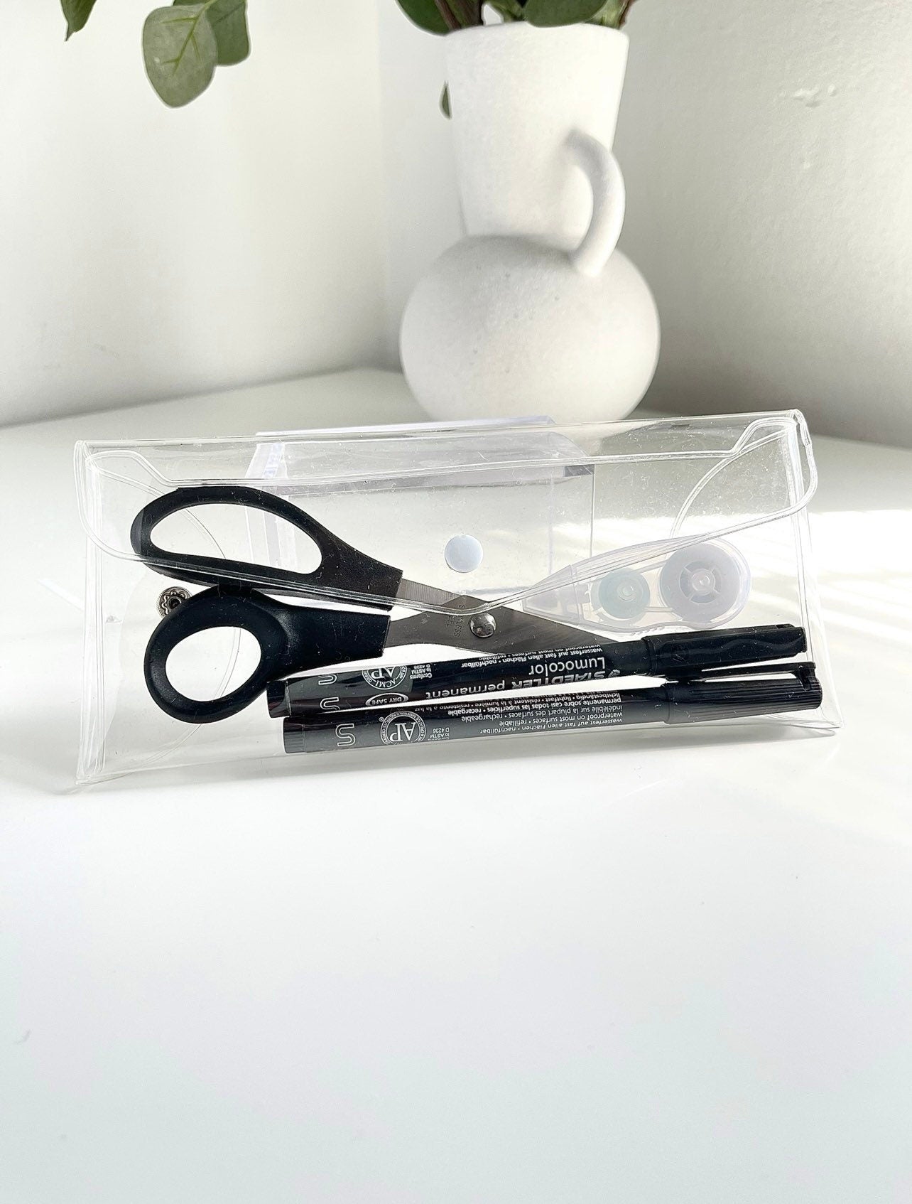 Pouch | Four Sizes | Stationery Storage | Card Pouch | Clear Pouch | Stationery Pouch | Pencil Case | Organisation | Clear Pouch