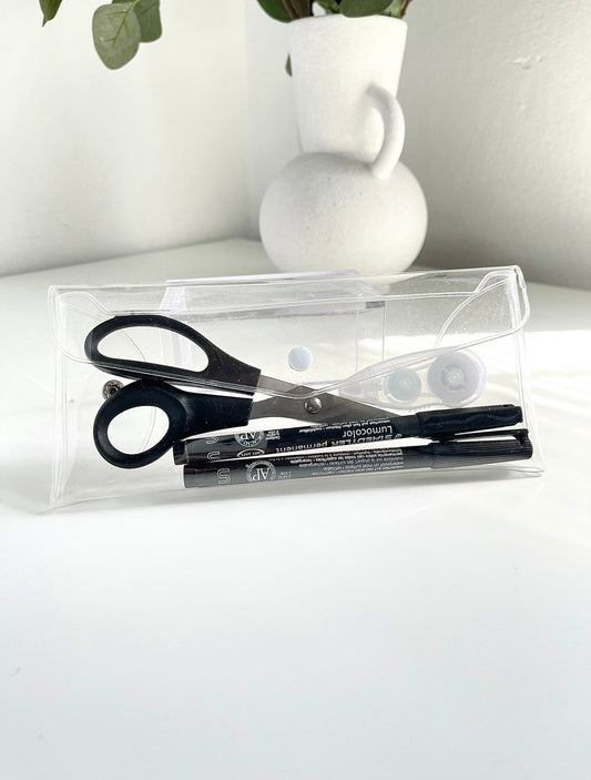 Pouch | Four Sizes | Stationery Storage | Card Pouch | Clear Pouch | Stationery Pouch | Pencil Case | Organisation | Clear Pouch