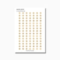 Date Dots | Shape Stickers | Transparent Matte | Standard Size | Options