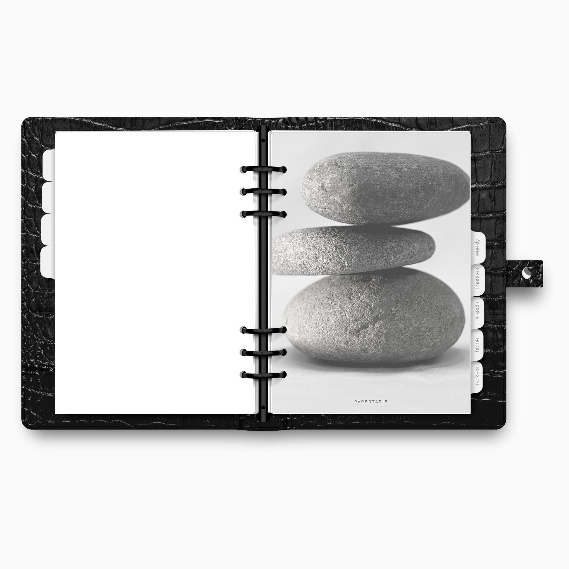Printed | Planner Dashboard | Pebble Stack | A5, A6, Personal, Pocket | Minimal | Premium