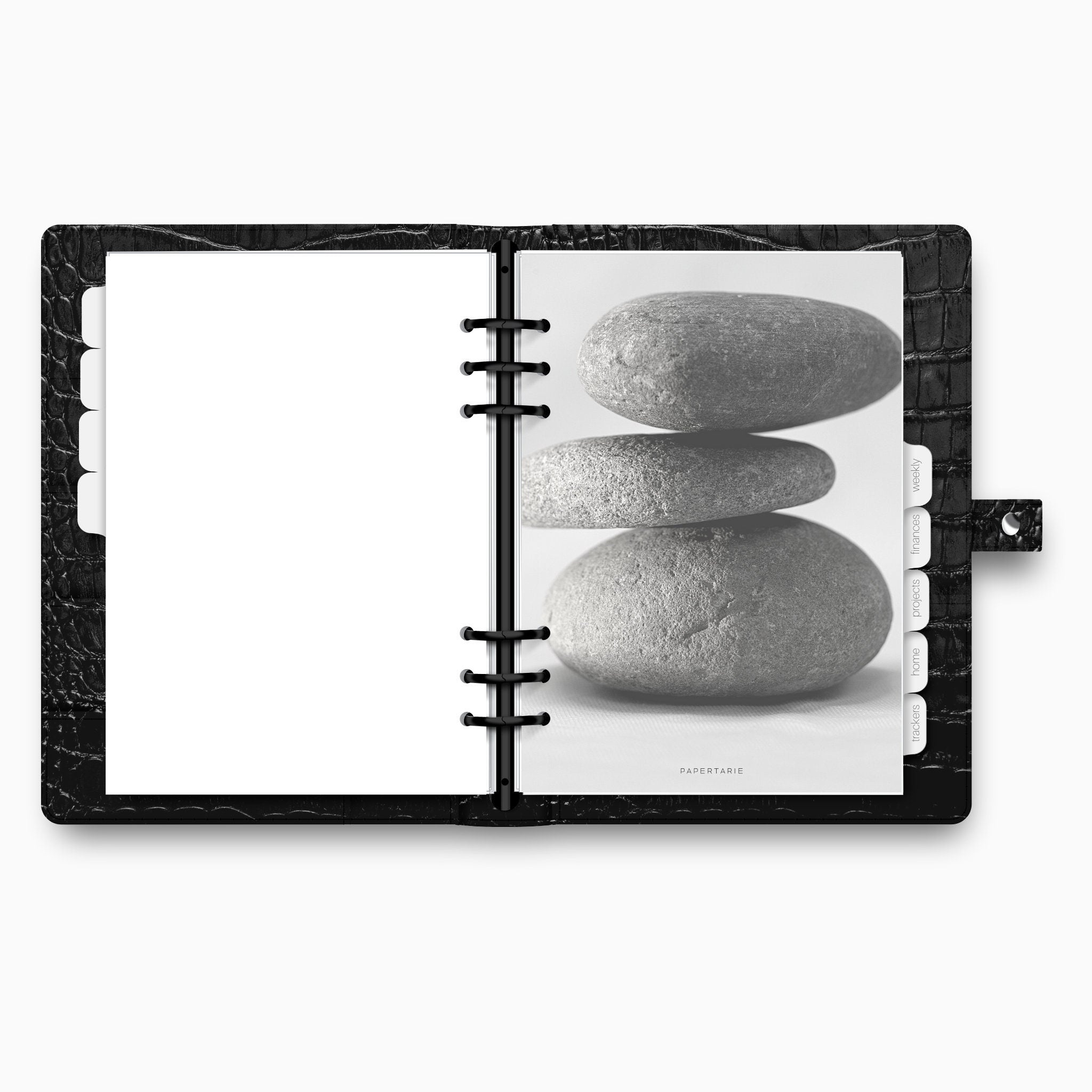 Printed | Planner Dashboard | Pebble Stack | A5, A6, Personal, Pocket | Minimal | Premium