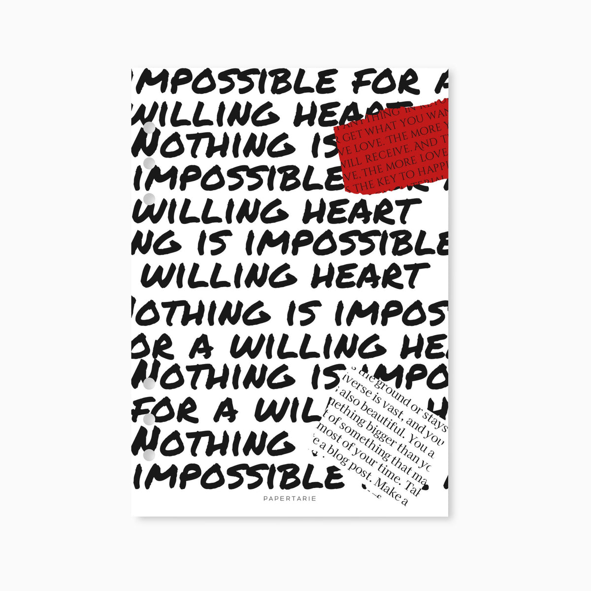 Printed | Planner Dashboard | Nothing is Impossible | A5, A6, Personal, Pocket | Minimal | Premium