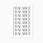 Printed | Planner Dashboard | Vellum | Balance | A5, A6, Personal, Pocket | Minimal | Premium | Unpunched