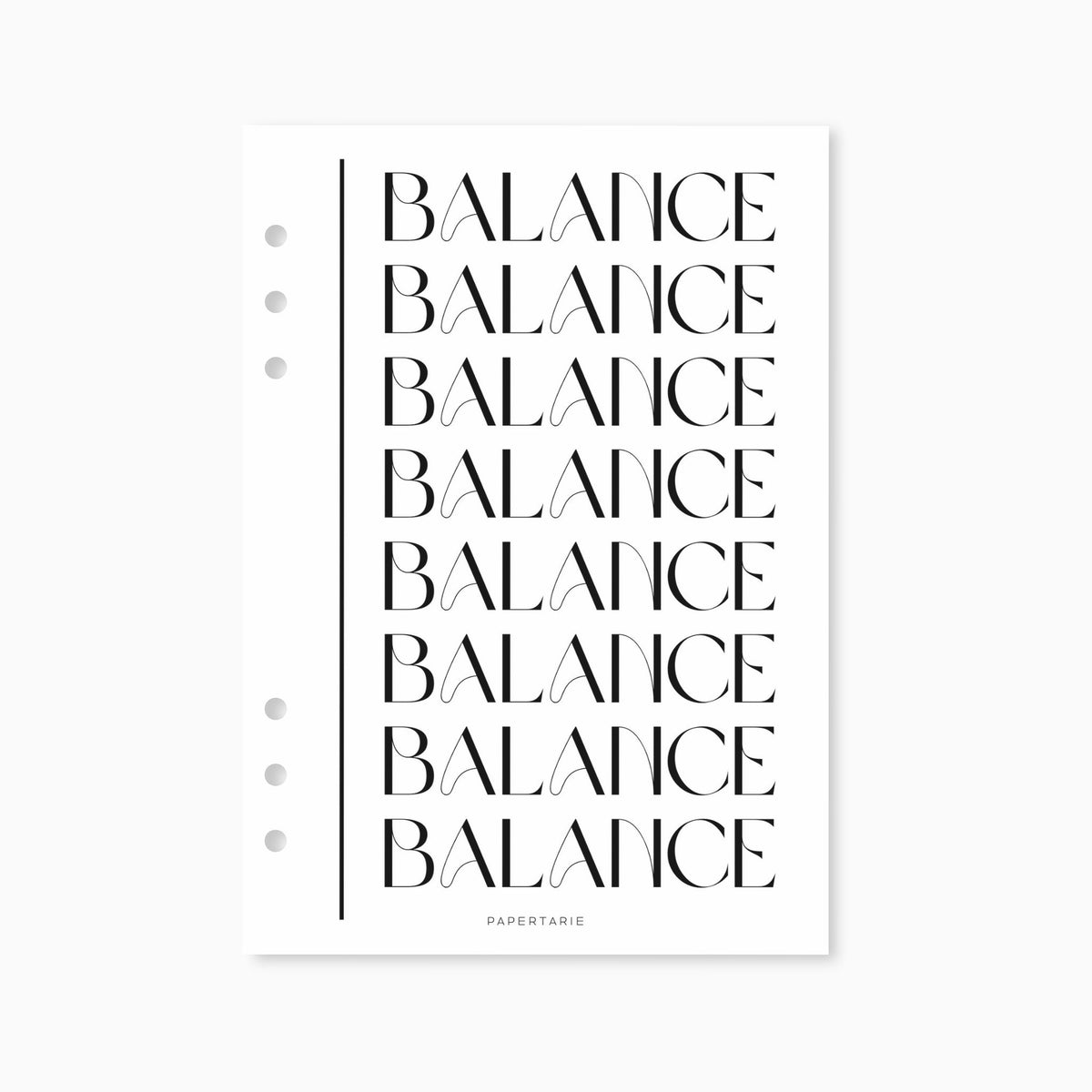 Printed | Planner Dashboard | Vellum | Balance | A5, A6, Personal, Pocket | Minimal | Premium | Unpunched