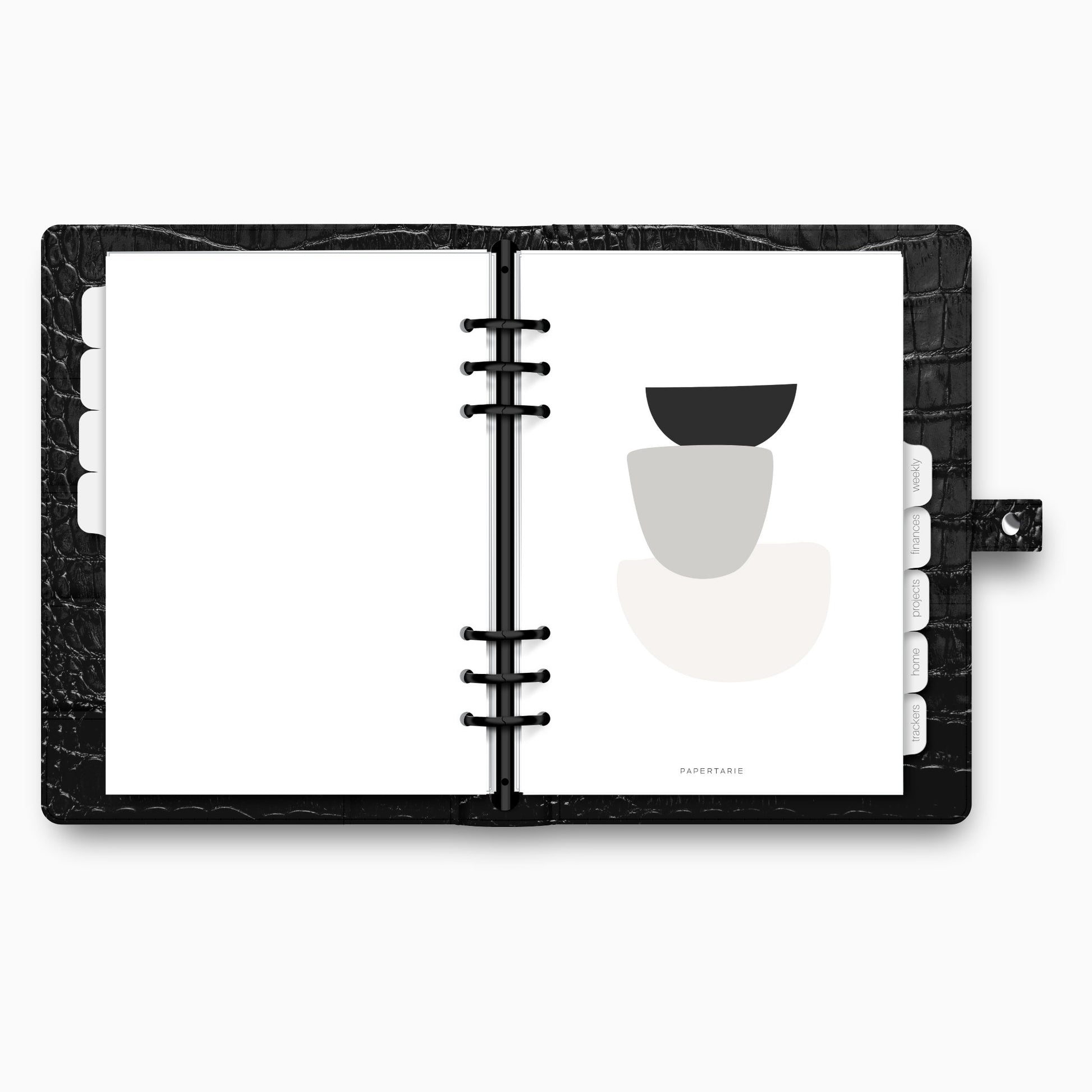 Printed | Planner Dashboard | Abstract Stack | A5, A6, Personal, Pocket | Minimal | Premium