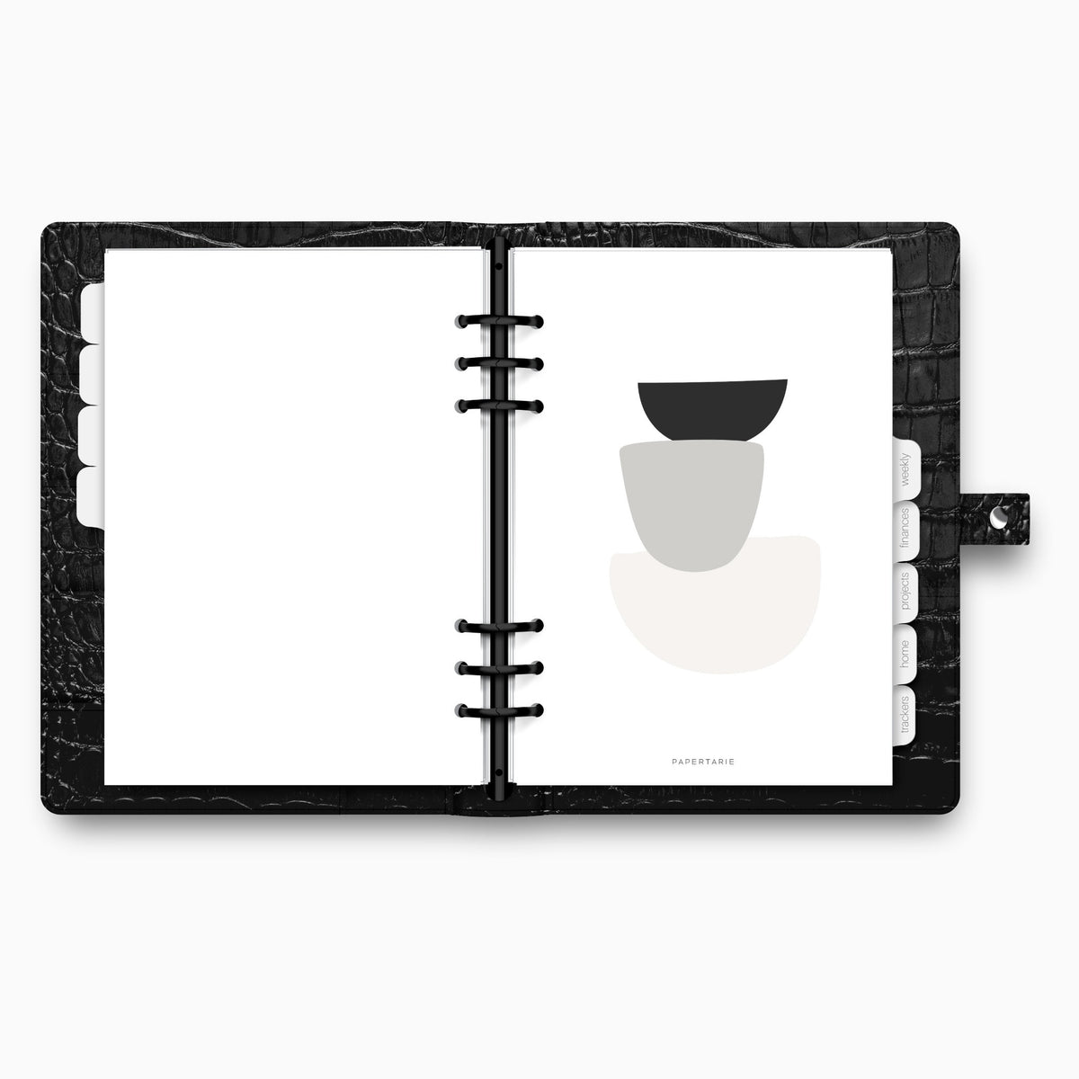 Printed | Planner Dashboard | Abstract Stack | A5, A6, Personal, Pocket | Minimal | Premium
