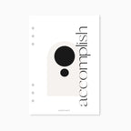 Printed | Planner Dashboard | Accomplish | A5, A6, Personal, Pocket | Minimal | Premium