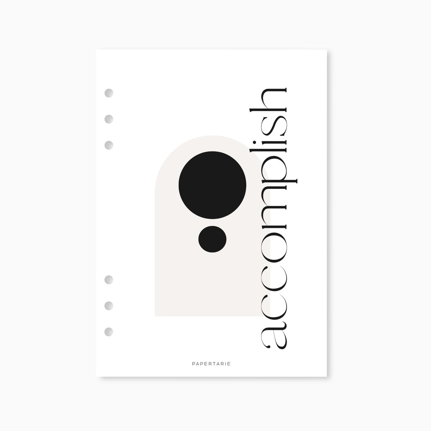 Printed | Planner Dashboard | Accomplish | A5, A6, Personal, Pocket | Minimal | Premium