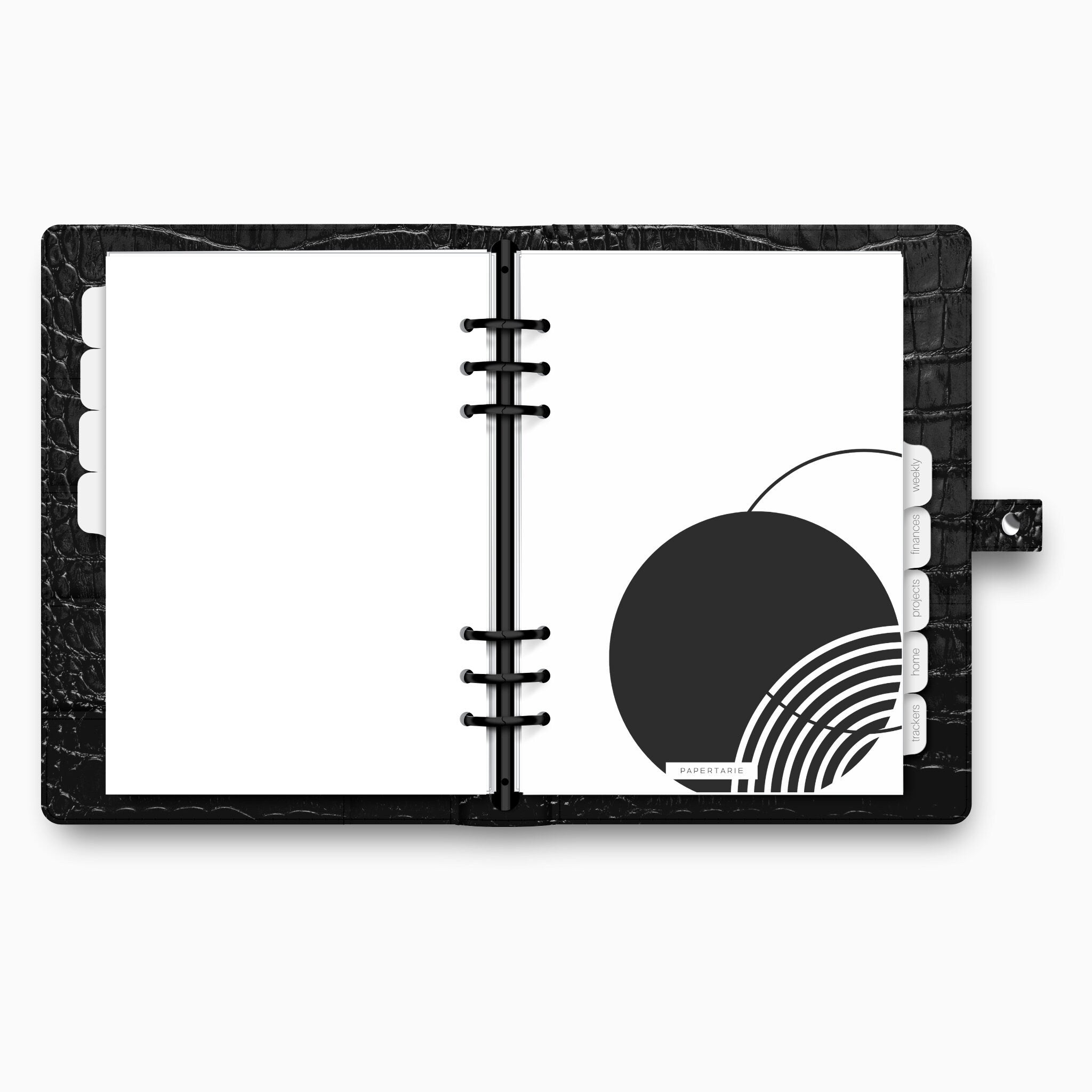 Printed | Planner Dashboard | Rounds and Ring | A5, A6, Personal, Pocket | Minimal | Art