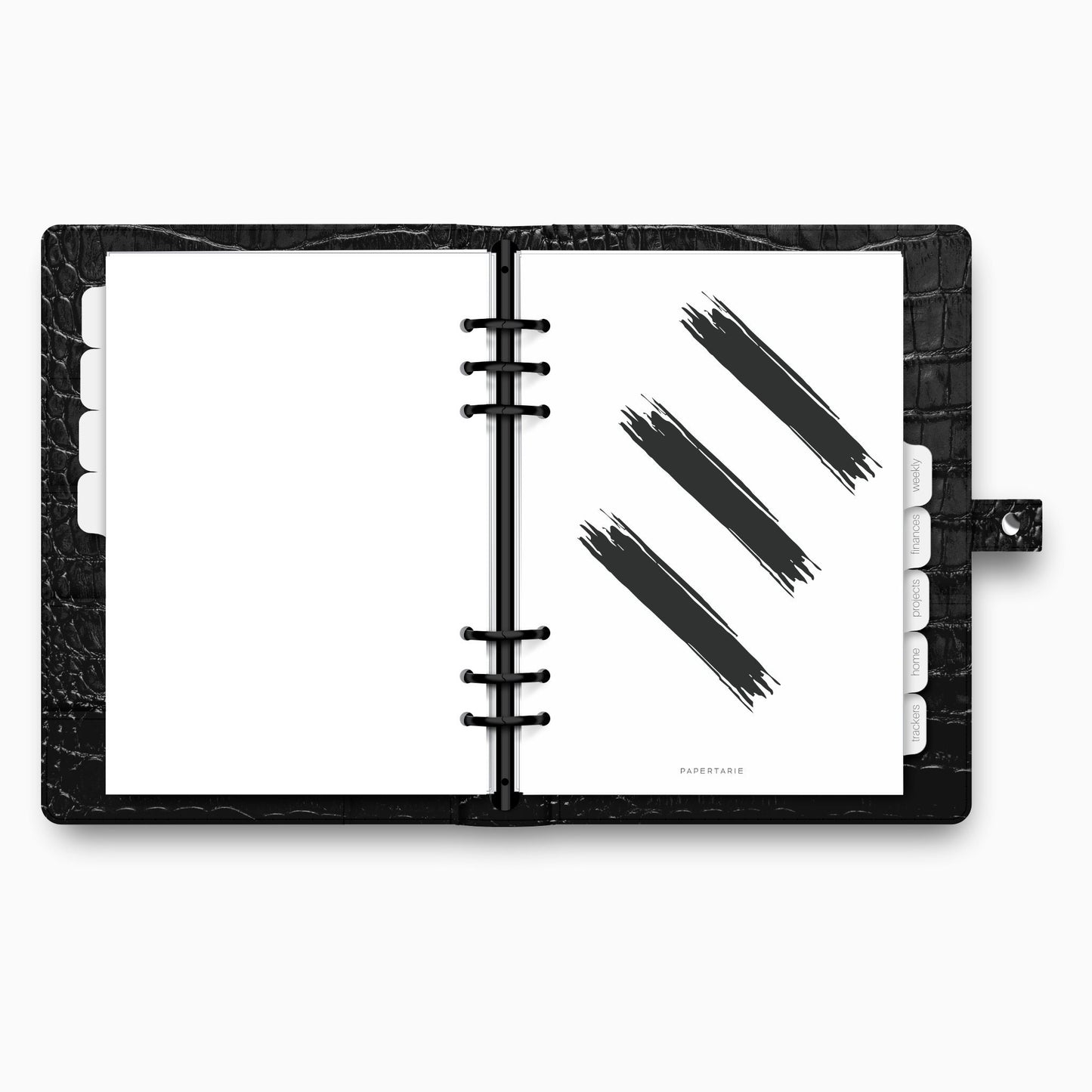 Printed | Planner Dashboard | Paint Stripes | A5, A6, Personal, Pocket | Minimal