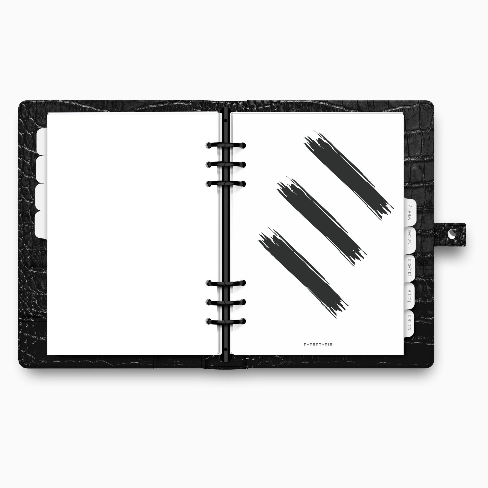 Printed | Planner Dashboard | Paint Stripes | A5, A6, Personal, Pocket | Minimal