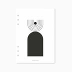 Printed | Planner Dashboard | Block Arch | A5, A6, Personal, Pocket | Minimal | Premium