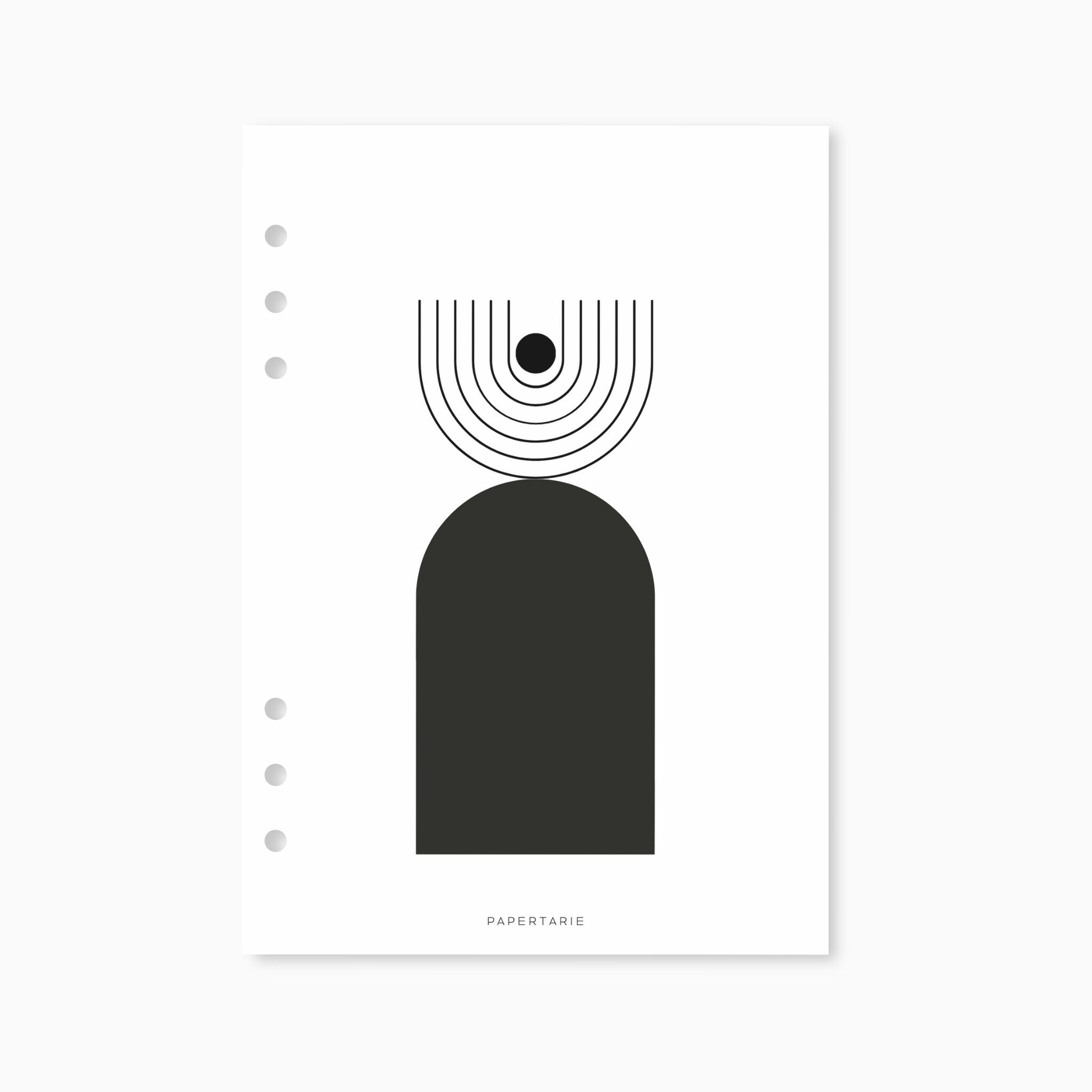 Printed | Planner Dashboard | Block Arch | A5, A6, Personal, Pocket | Minimal | Premium