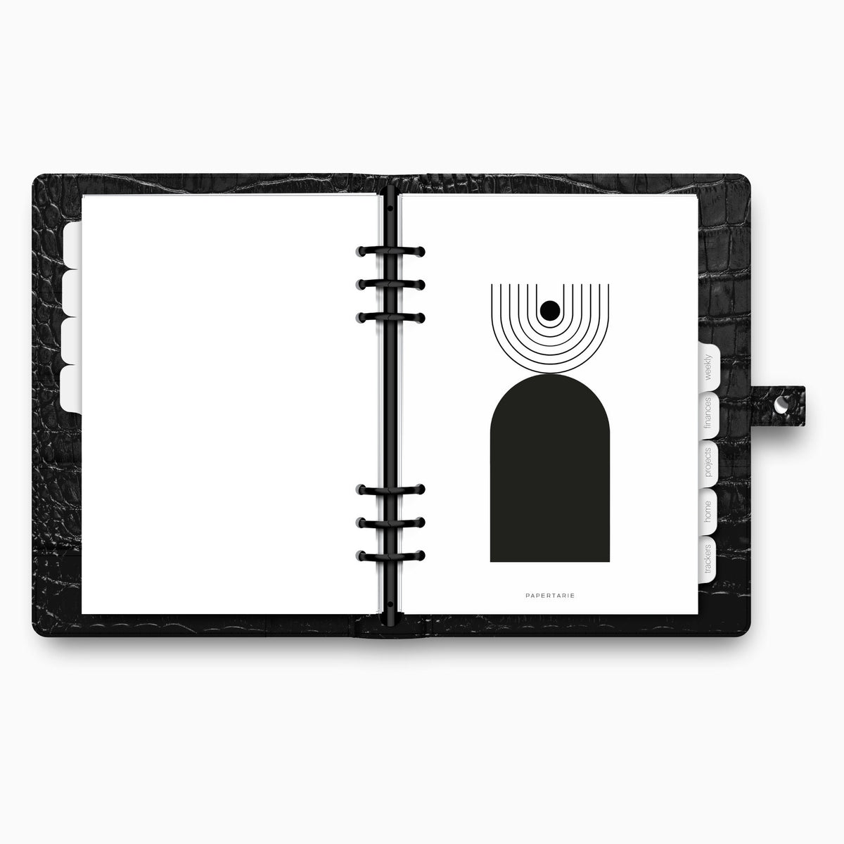 Printed | Planner Dashboard | Block Arch | A5, A6, Personal, Pocket | Minimal | Premium