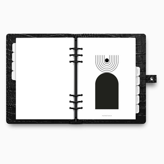 Printed | Planner Dashboard | Block Arch | A5, A6, Personal, Pocket | Minimal | Premium