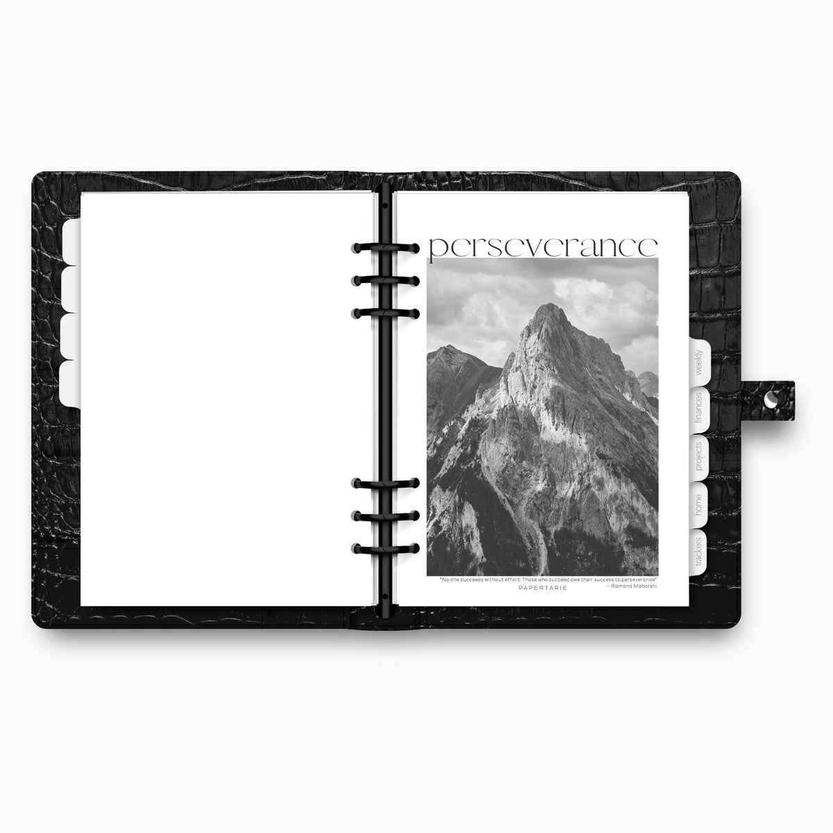 Printed | Planner Dashboard | Perseverance | A5, A6, Personal, Pocket | Minimal | Aesthetic