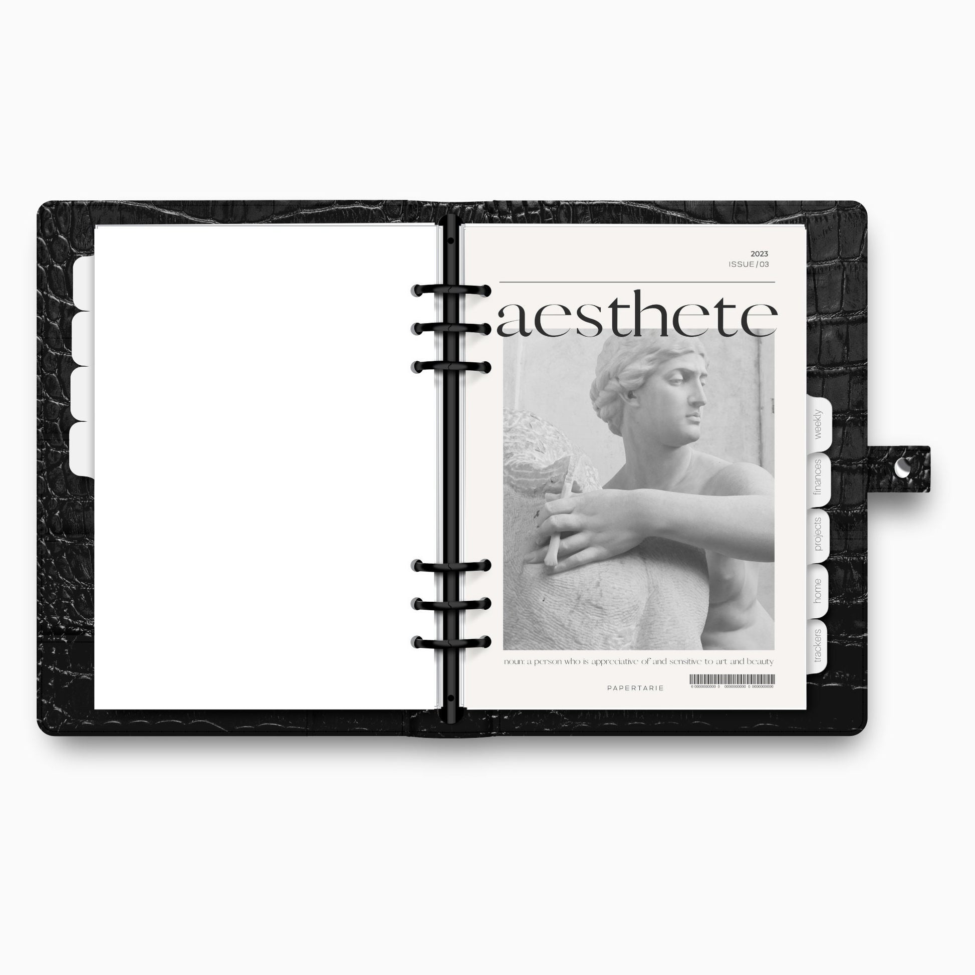 Printed | Planner Dashboard | Aesthete | Linen Card | A5, Personal, Pocket | Minimal | Aesthetic