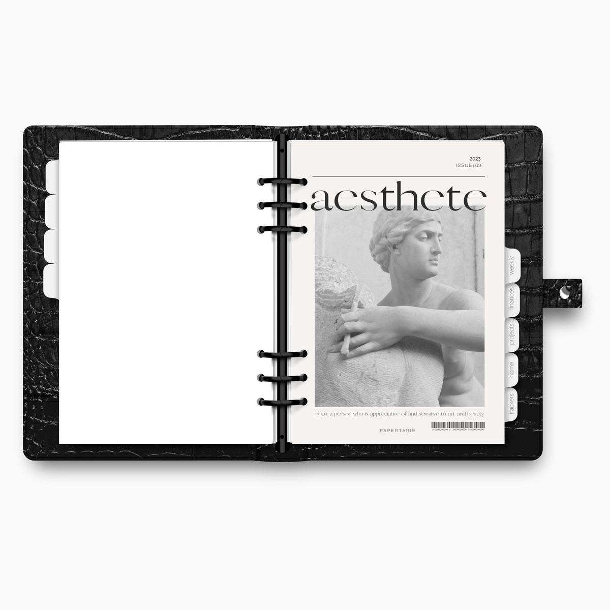 Printed | Planner Dashboard | Aesthete | Linen Card | A5, Personal, Pocket | Minimal | Aesthetic