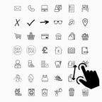 Mini Icon Sampler | Icon Stickers | Standard Size | Sample Sheet