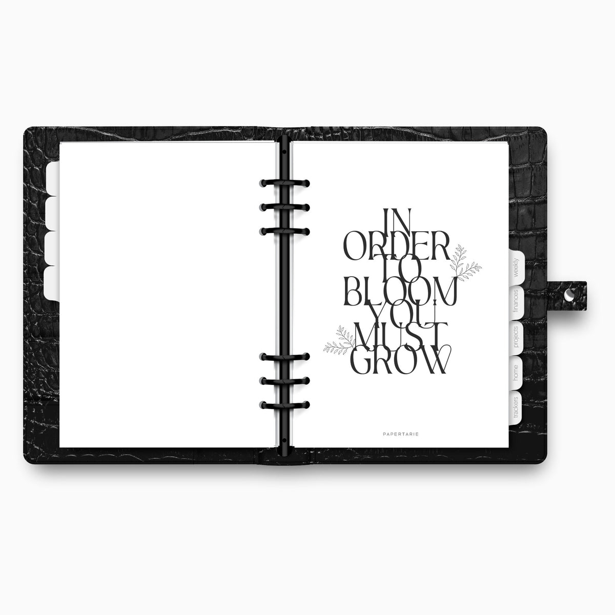 Printed | Planner Dashboard | In Order to Bloom | A5, A6, Personal, Pocket | Minimal | Premium