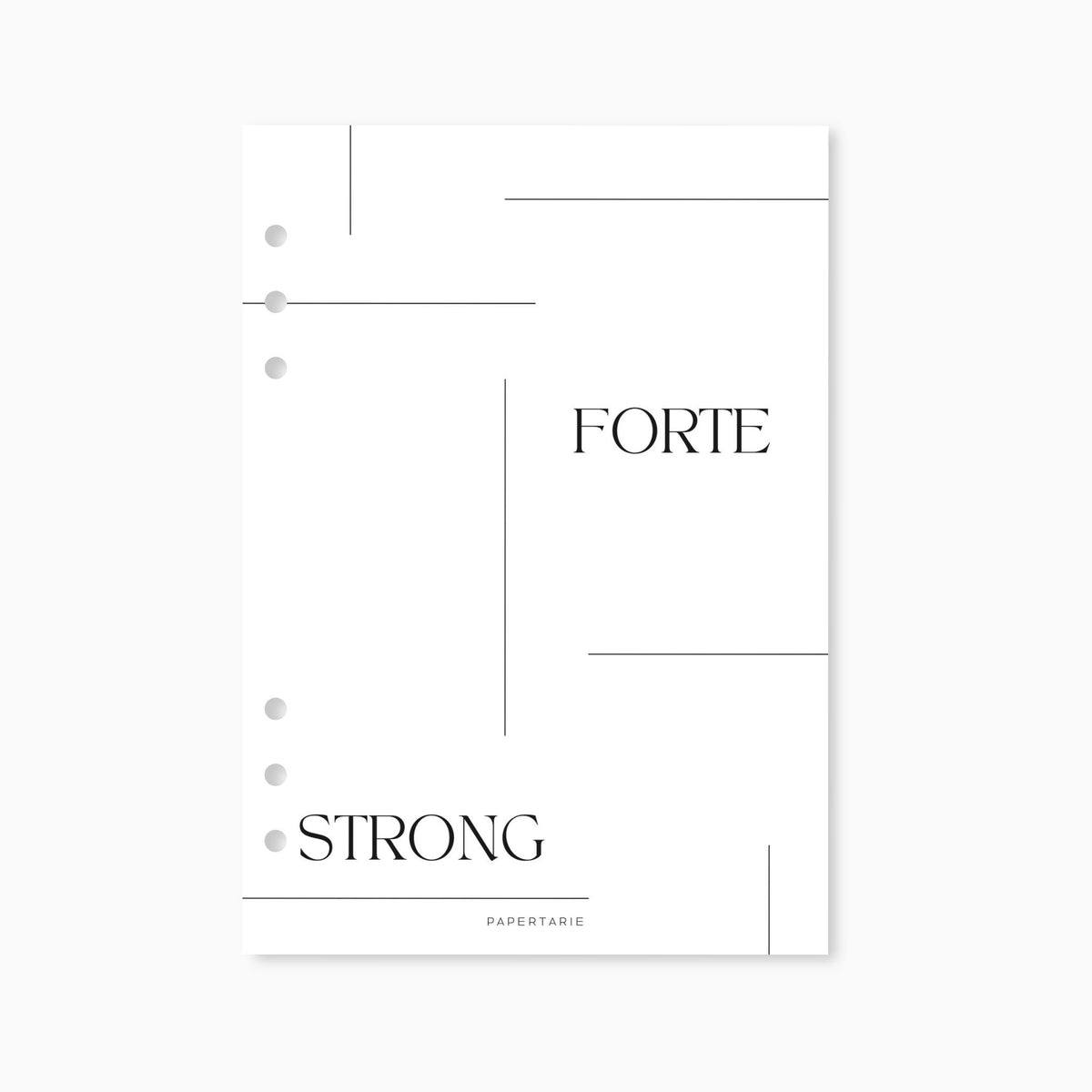 Planner Dashboard | Forte - Strong | A5, Personal, Pocket | Minimal | Aesthetic