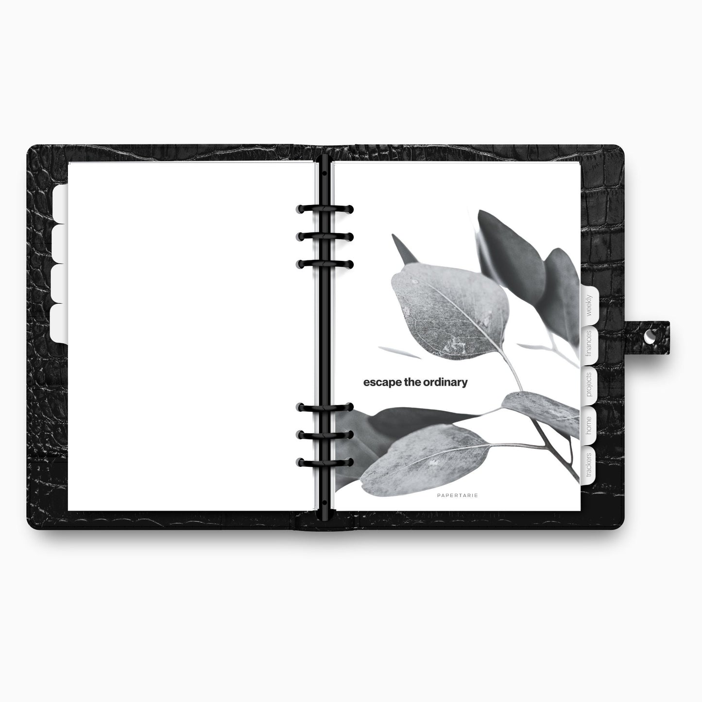 Printed | Planner Dashboard | Escape the Ordinary | A5, A6, Personal, Pocket | Minimal | Premium