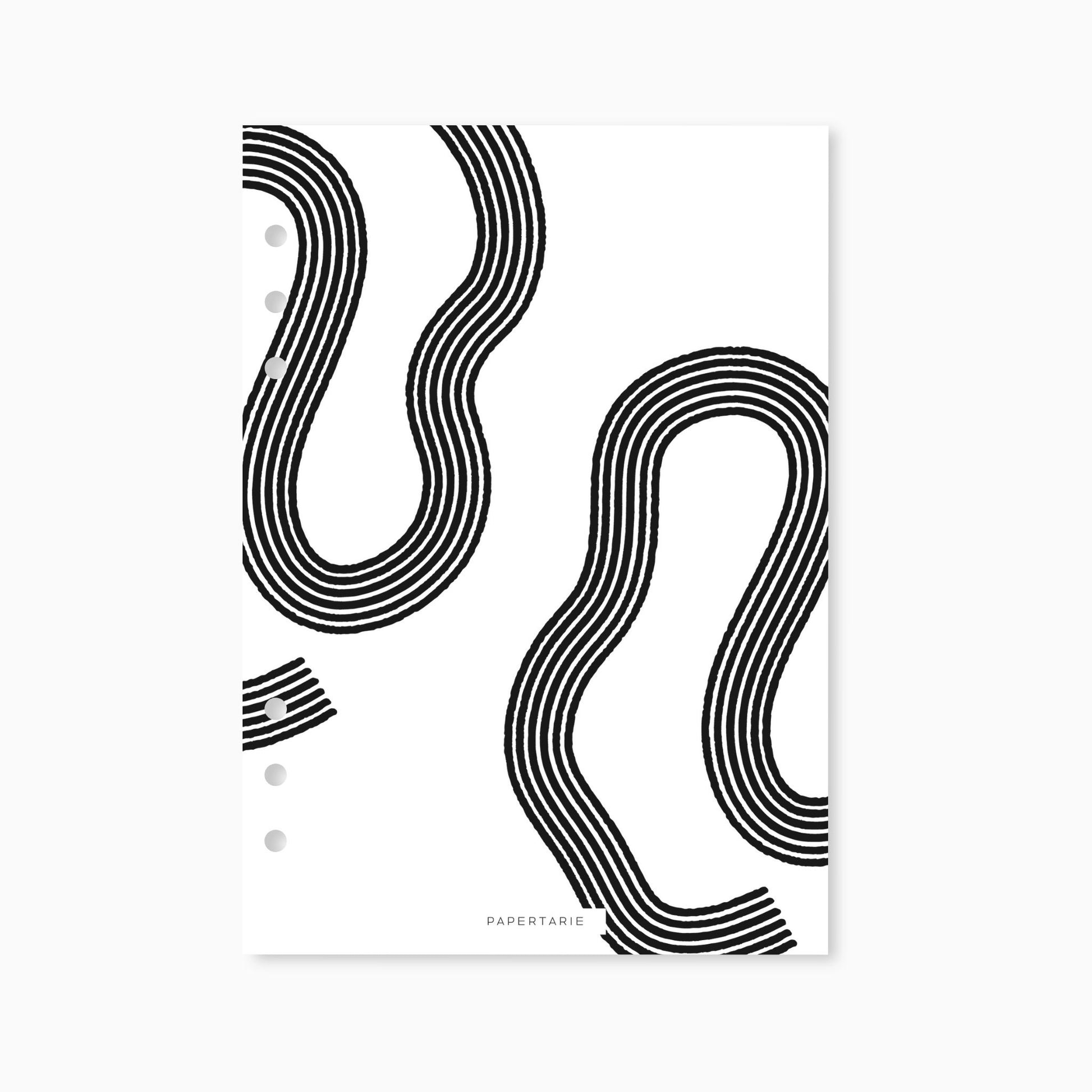 Printed | Planner Dashboard | Wave Deco | A5, A6, Personal, Pocket | Minimal | Premium