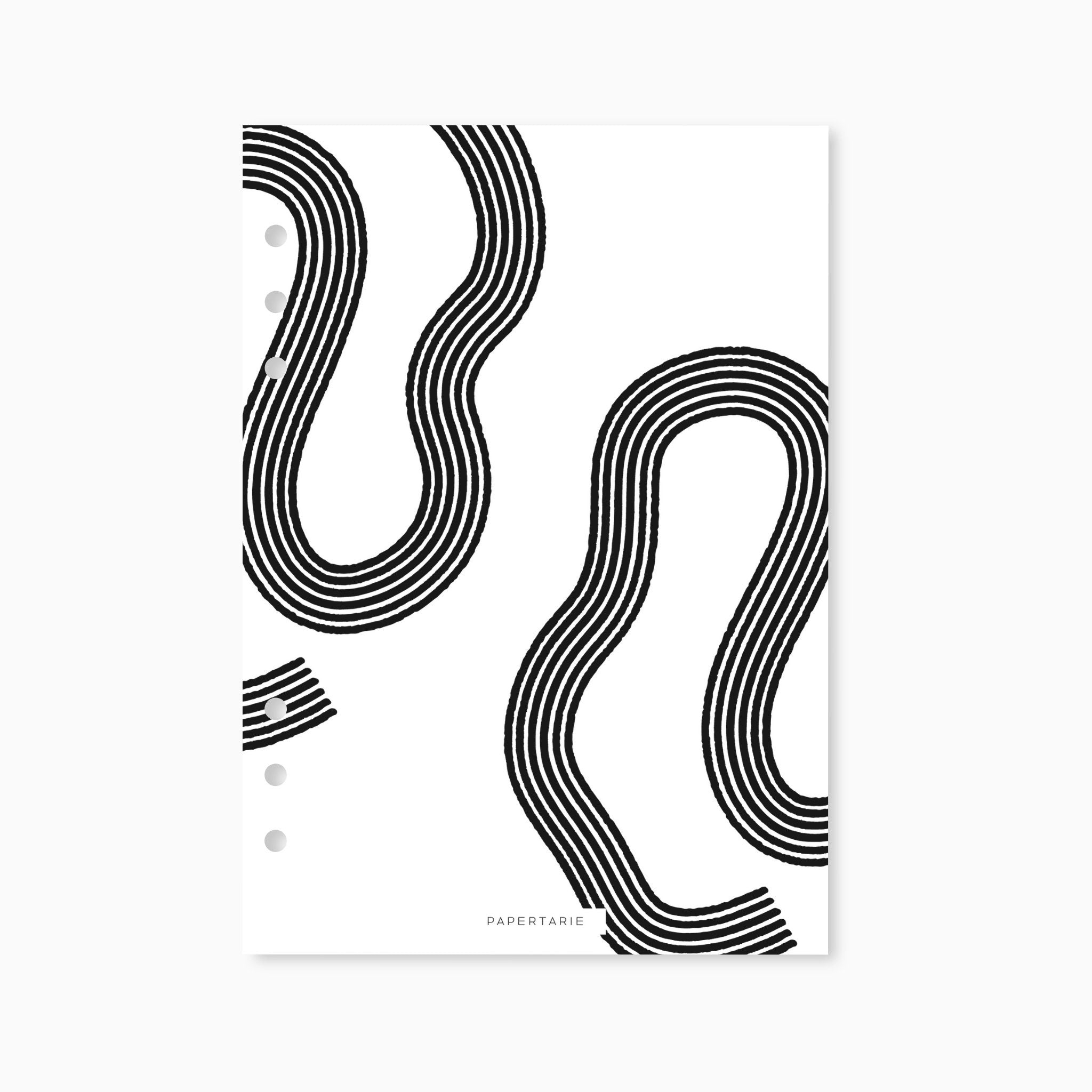 Printed | Planner Dashboard | Wave Deco | A5, A6, Personal, Pocket | Minimal | Premium