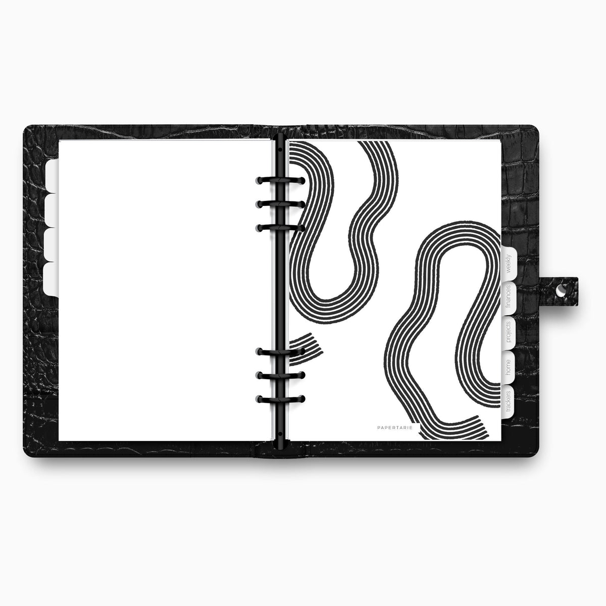 Printed | Planner Dashboard | Wave Deco | A5, A6, Personal, Pocket | Minimal | Premium