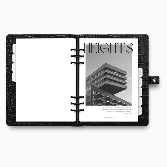 Printed | Planner Dashboard | Heights | A5, A6, Personal, Pocket | Minimal | Premium