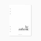 Printed | Planner Dashboard | Be Authentic | A5, A6, Personal, Pocket | Minimal | Aesthetic