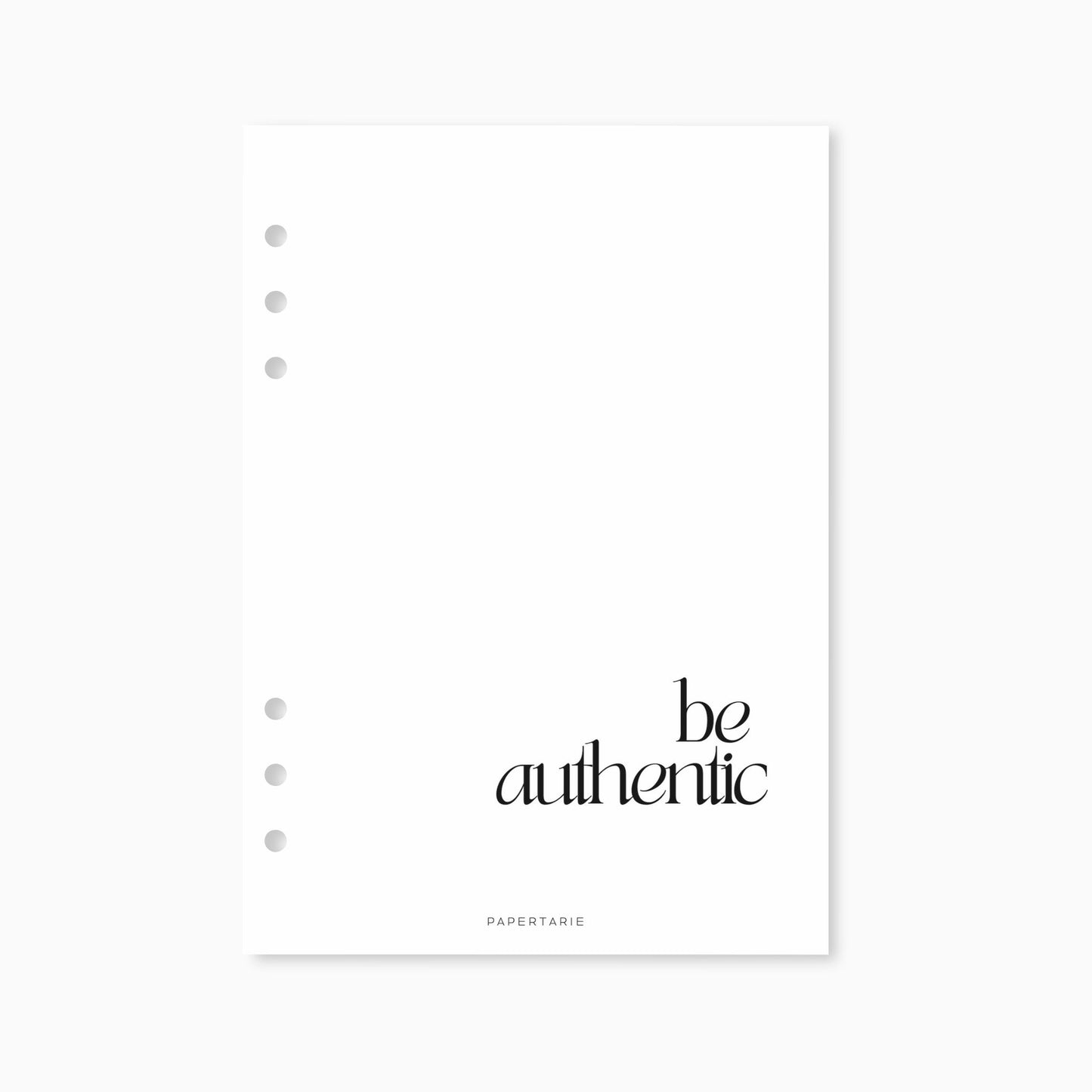 Printed | Planner Dashboard | Be Authentic | A5, A6, Personal, Pocket | Minimal | Aesthetic