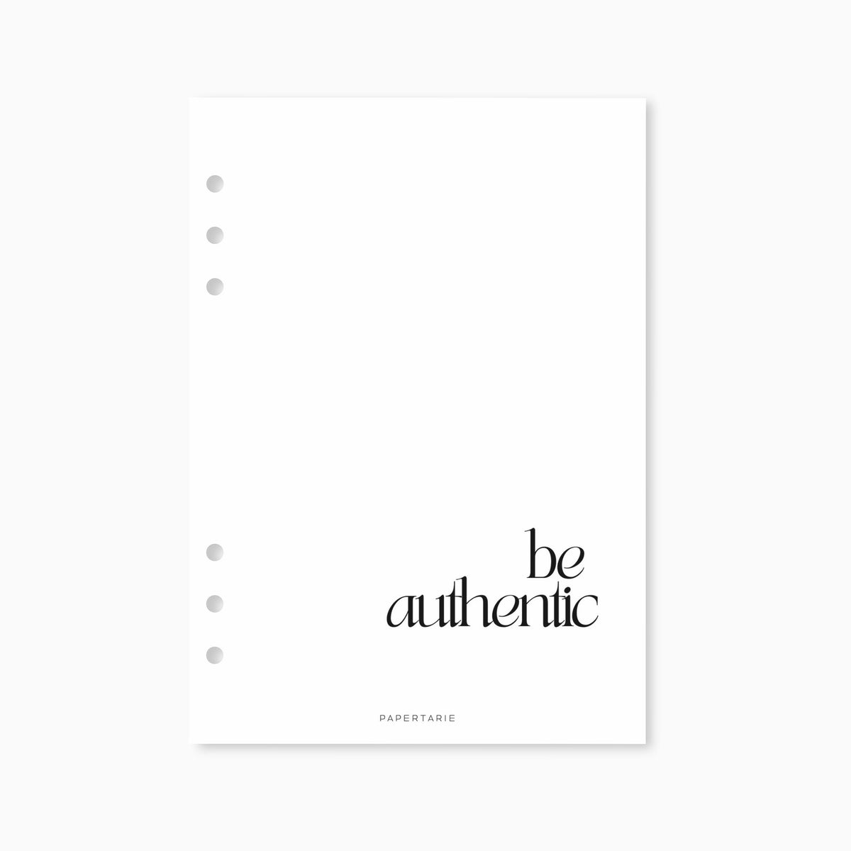 Printed | Planner Dashboard | Be Authentic | A5, A6, Personal, Pocket | Minimal | Aesthetic