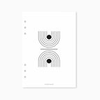 Printed | Planner Dashboard | Linen | Mirrored Arches | A5, A6, Personal, Pocket | Minimal Planner | Abstract