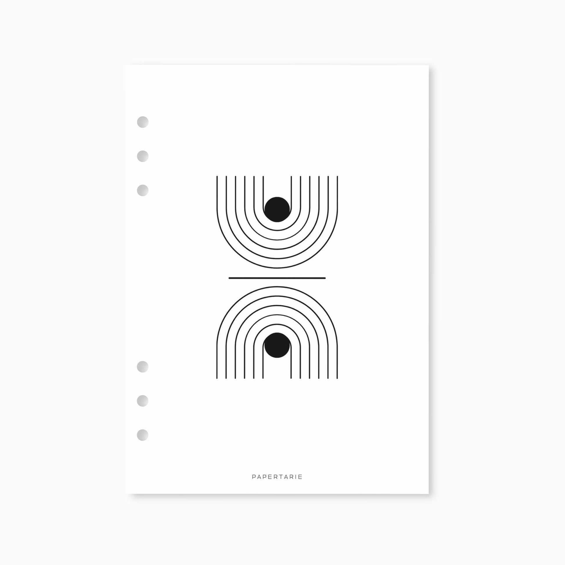 Printed | Planner Dashboard | Linen | Mirrored Arches | A5, A6, Personal, Pocket | Minimal Planner | Abstract