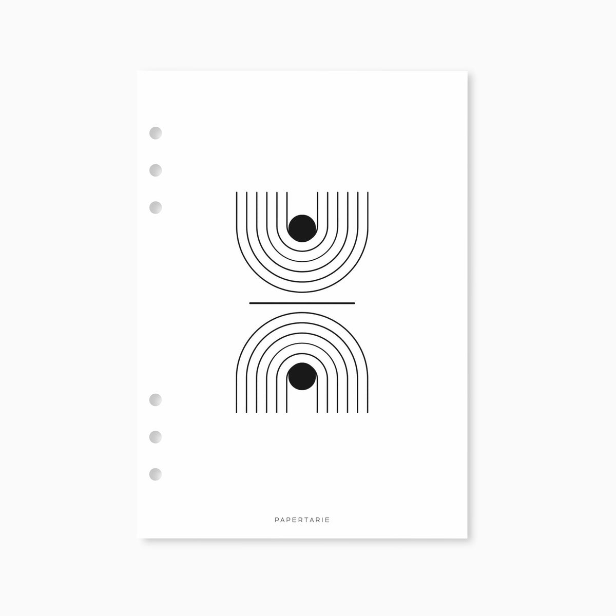 Printed | Planner Dashboard | Linen | Mirrored Arches | A5, A6, Personal, Pocket | Minimal Planner | Abstract