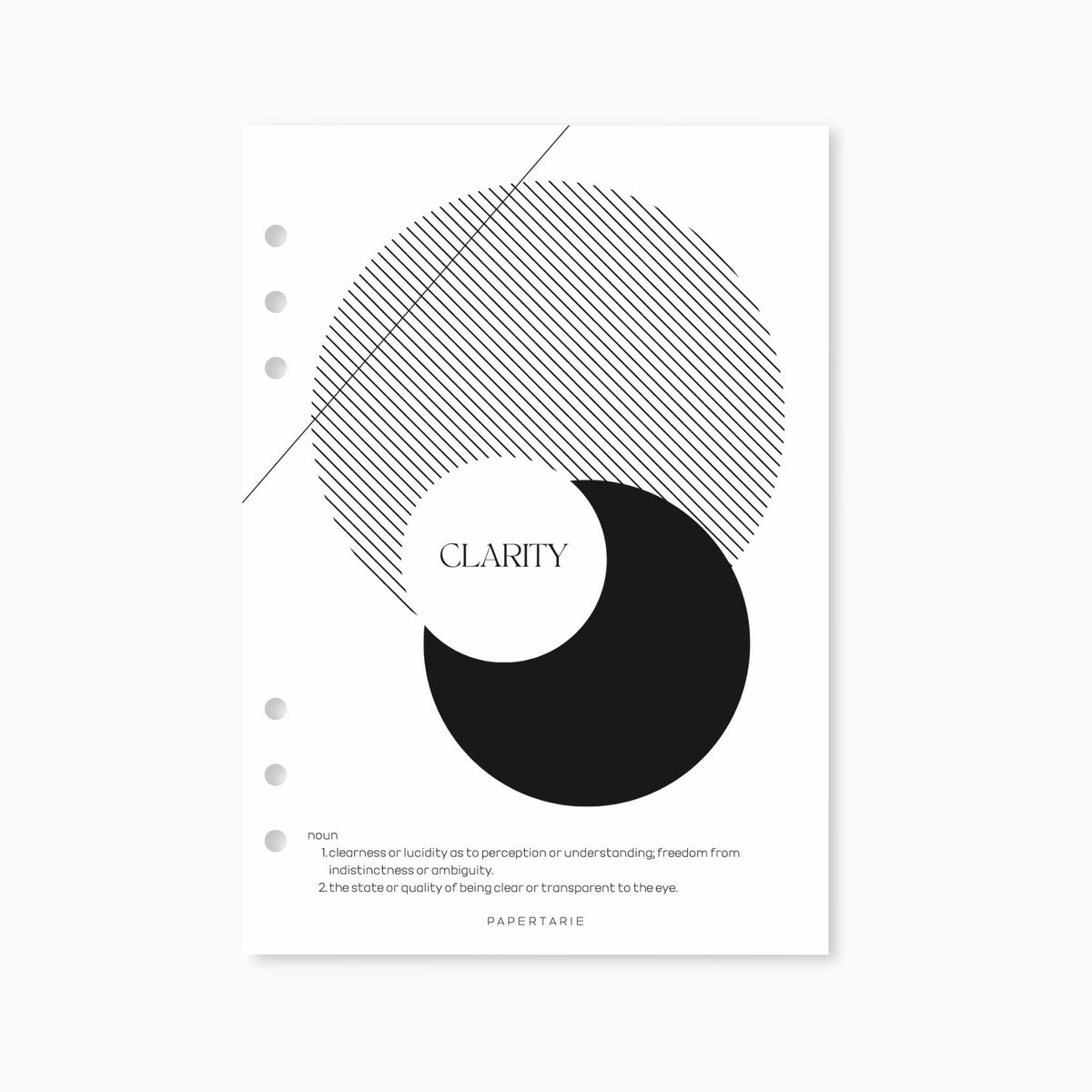 Printed | Planner Dashboard | Clarity | A5, A6, Personal, Pocket | Minimal | Aesthetic