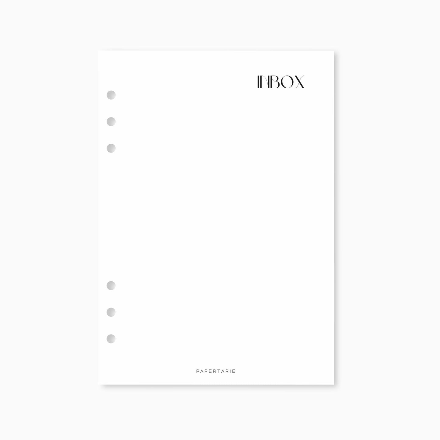 Printed | Planner Dashboard | Minimal Inbox | A5, A6, Personal, Pocket | Minimal | Aesthetic