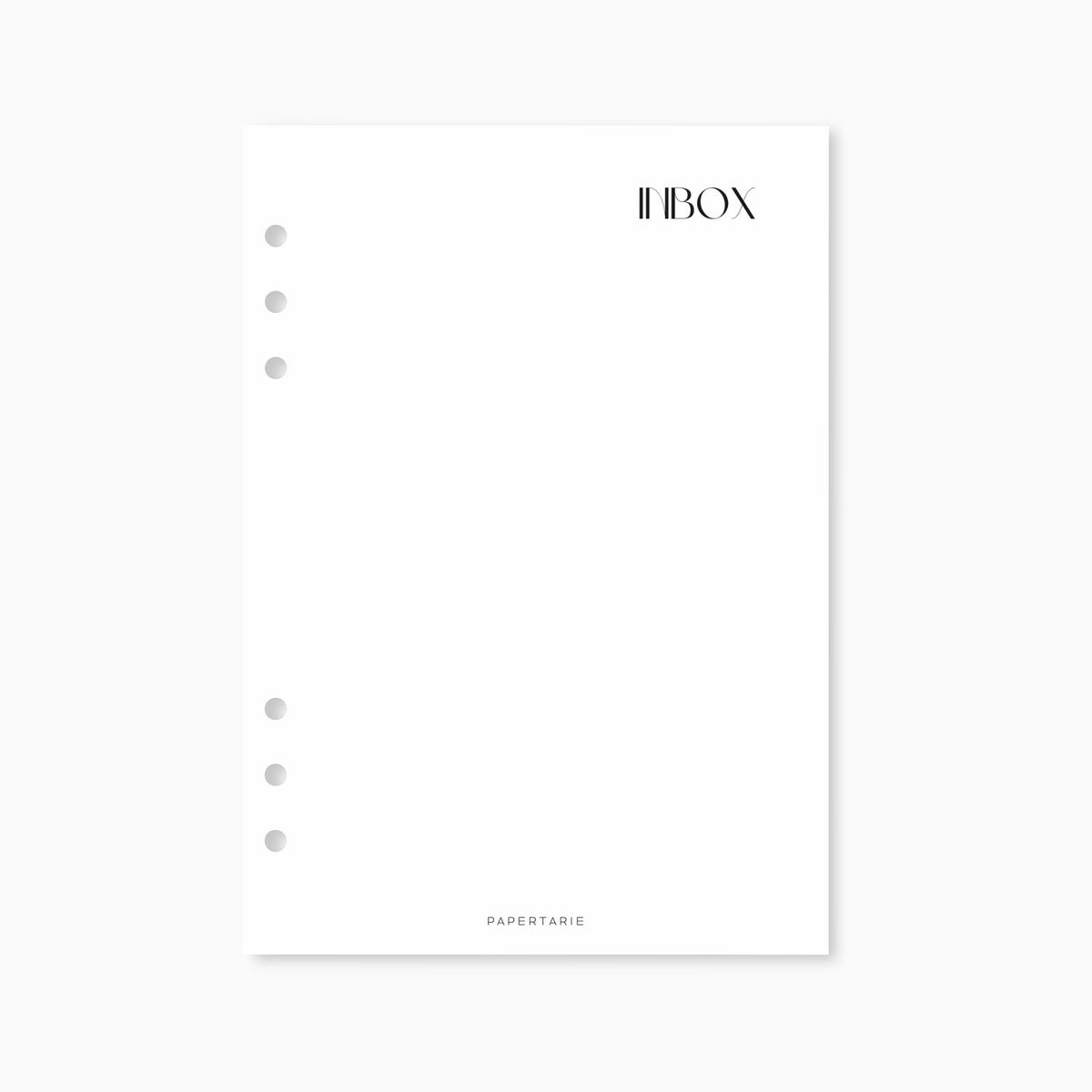 Printed | Planner Dashboard | Minimal Inbox | A5, A6, Personal, Pocket | Minimal | Aesthetic