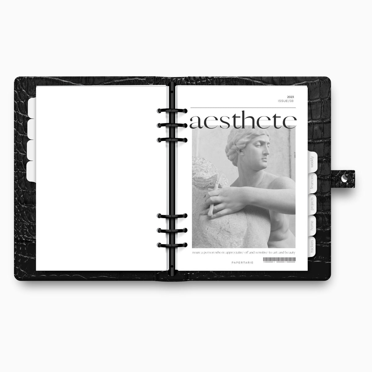 Printed | Planner Dashboard | Aesthete | Linen Card | A5, Personal, Pocket | Minimal | Aesthetic